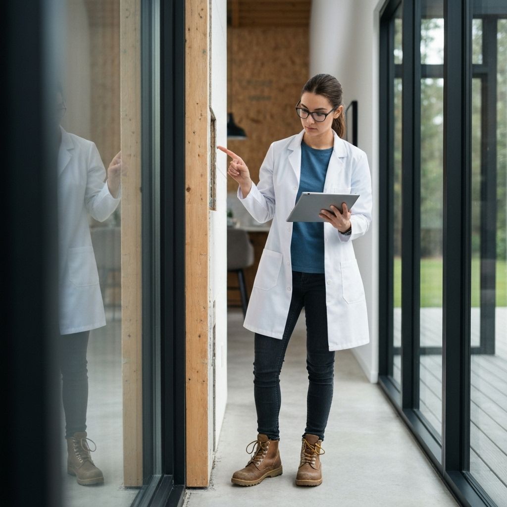 Professional home inspector conducting inspection